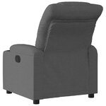 vidaXL Fauteuil inclinable Gris foncé Tissu