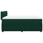 vidaXL Sommier à lattes de lit et matelas Vert foncé 140x200cm Velours