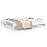 vidaXL Lit coulissant Blanc 2x(80x200) cm Bois de pin massif