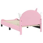 vidaXL Cadre de lit pour enfants avec tête de lit Rose 80 x 160 cm PU