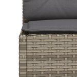 vidaXL Salon de jardin 4 Pièces avec coussins gris résine tressée