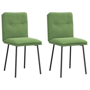 vidaXL Chaises à manger lot de 2 Vert clair Velours