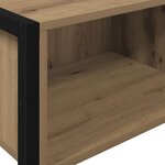 vidaXL Table d'appoint avec stockage Chêne artisan 100 x 36 x 75 cm