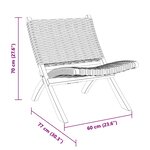 vidaXL Chaise de relaxation rotin kubu naturel et bois d'acajou massif