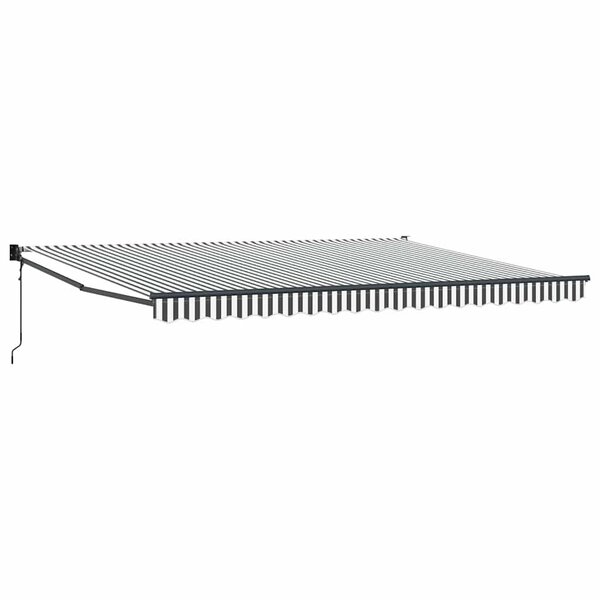 vidaXL Auvent rétractable anthracite et blanc 4 5x3 m tissu/aluminium