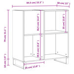vidaXL Armoire à disques blanc 84 5x38x89 cm bois d'ingénierie