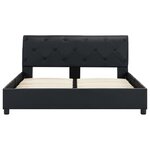 vidaXL Cadre de lit Noir Similicuir 140 x 200 cm