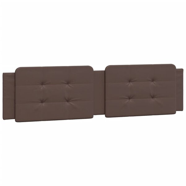vidaXL Coussin de tête de lit Zadar marron 200 cm similicuir