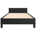 vidaXL Cadre de lit avec tête de lit sans matelas noir 80x200 cm