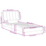 vidaXL Cadre de lit sans matelas Hanko gris foncé 90x200 cm velours
