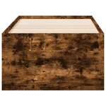 vidaXL Lit de jour avec tiroirs sans matelas chêne fumé 90x200 cm
