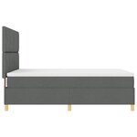 vidaXL Lit à ressorts avec matelas Gris foncé 140 x 200 cm tissu