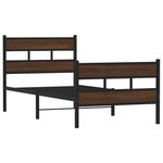 vidaXL Cadre de lit sans matelas avec tête de lit pied de lit 75x190cm