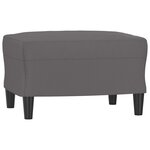 vidaXL Ensemble de canapés 3 Pièces avec coussins gris similicuir