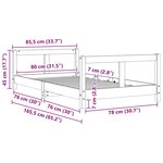 vidaXL Cadre de lit pour enfant 80x160 cm bois de pin massif