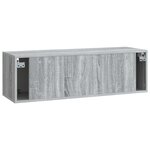 vidaXL Meuble TV mural Sonoma gris 98 x 31 x 30 cm Bois d'ingénierie