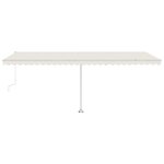 vidaXL Auvent automatique avec capteur de vent et LED 600x300 cm Crème