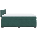 vidaXL Sommier à lattes de lit et matelas Vert foncé 140x200cm Velours