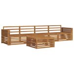 vidaXL Ensemble de canapés d'extérieur 5 pc Naturel