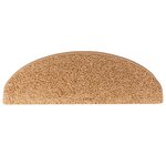 vidaXL Tapis d'escalier 10 pièces 65 x 21 x 4 cm Beige Demi-rond Grand