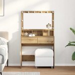 vidaXL Table de Toilette Chêne artisanal 80 x 41 x 134 5 cm