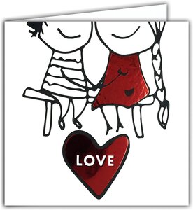 Carte Je t'aime Saint Valentin 14 février Amour I Love you + Enveloppe 15x15cm