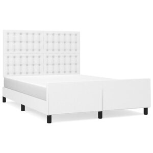 vidaXL Cadre de lit sans matelas blanc 140x200 cm similicuir