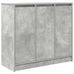 vidaXL Buffet gris béton 85x34x76 cm bois d'ingénierie
