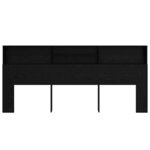 vidaXL Cabinet de Tête de Lit Chêne noir 220 x 19 x 101.5 cm