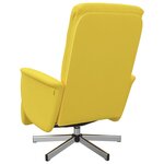 vidaXL Fauteuil inclinable avec repose-pieds jaune clair tissu