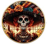 Pièce de monnaie en Argent g 31.1 (1 oz) Millésime 2024 CALAVERA DE LA CATRINA
