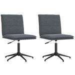 vidaXL Chaises à manger lot de 2 Gris foncé Velours