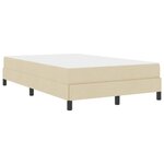 vidaXL Lit à ressorts avec matelas Crème 120 x 200 cm tissu