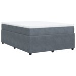 vidaXL Sommier à lattes de lit et matelas Gris foncé 160x200cm Velours