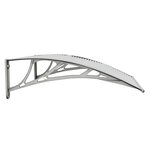 vidaXL Auvent de porte Gris et transparent 80x75 cm Polycarbonate