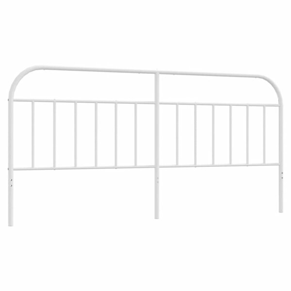 vidaXL Tête de lit métal blanc 193 cm