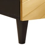 vidaXL Meuble d'appoint avec stockage Noir et or 60 x 33.5 x 75 cm