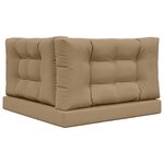 vidaXL Coussin de canapé d'extérieur 3 Pièces Taupe Polyester