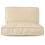 vidaXL Set de coussins de palette 2 Pièces Beige 80 x 80 x 12 cm