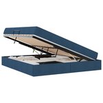 vidaXL Lit avec rangement et matelas Bleu 160 x 200 cm Polyester