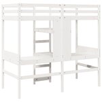 vidaXL Cadre de lit superposé sans matelas blanc 90x190 cm pin massif