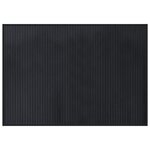 vidaXL Tapis rectangulaire noir 70x100 cm bambou