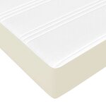 vidaXL Lit avec matelas Crème 160 x 200 cm Faux cuir