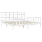 vidaXL Cadre de lit sans matelas blanc 200x200 cm bois massif de pin