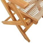 vidaXL Chaises de jardin pliantes lot de 8 beige bois d'acacia massif