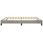 vidaXL Cadre de lit gris clair 200x200 cm velours