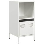 vidaXL Buffet blanc 35x39x73 5 cm acier laminé à froid