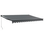 vidaXL Auvent rétractable anthracite 4 5x3 m tissu et aluminium