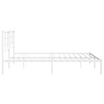vidaXL Cadre de lit métal avec tête de lit blanc 183x213 cm
