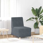 vidaXL Unité de Sofa Modulaire Sans Accoudoirs 3 Pièces Gris foncé